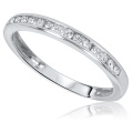 Halber Reihen-Diamant-Ring-Schmucksachen 925 Sterlingsilber Großverkauf